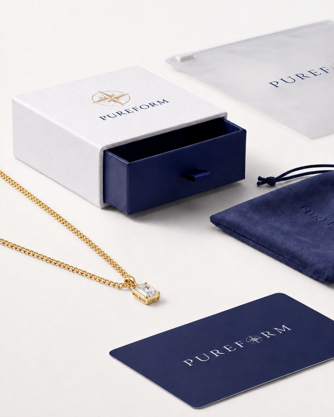 Moissanite Pendant Necklace | 1 Carat 18K Gold