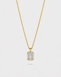 Moissanite Pendant Necklace | 2 Carat 18K Gold