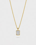 Moissanite Pendant Necklace | 2 Carat 18K Gold