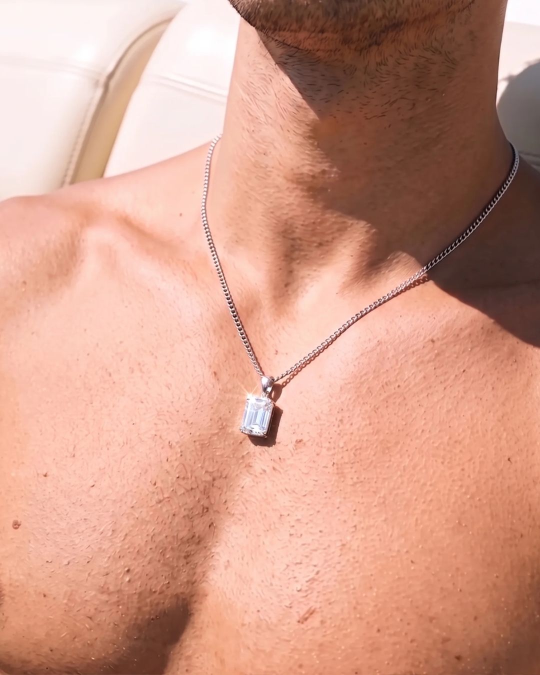 Moissanite Pendant Necklace | 2 Carat