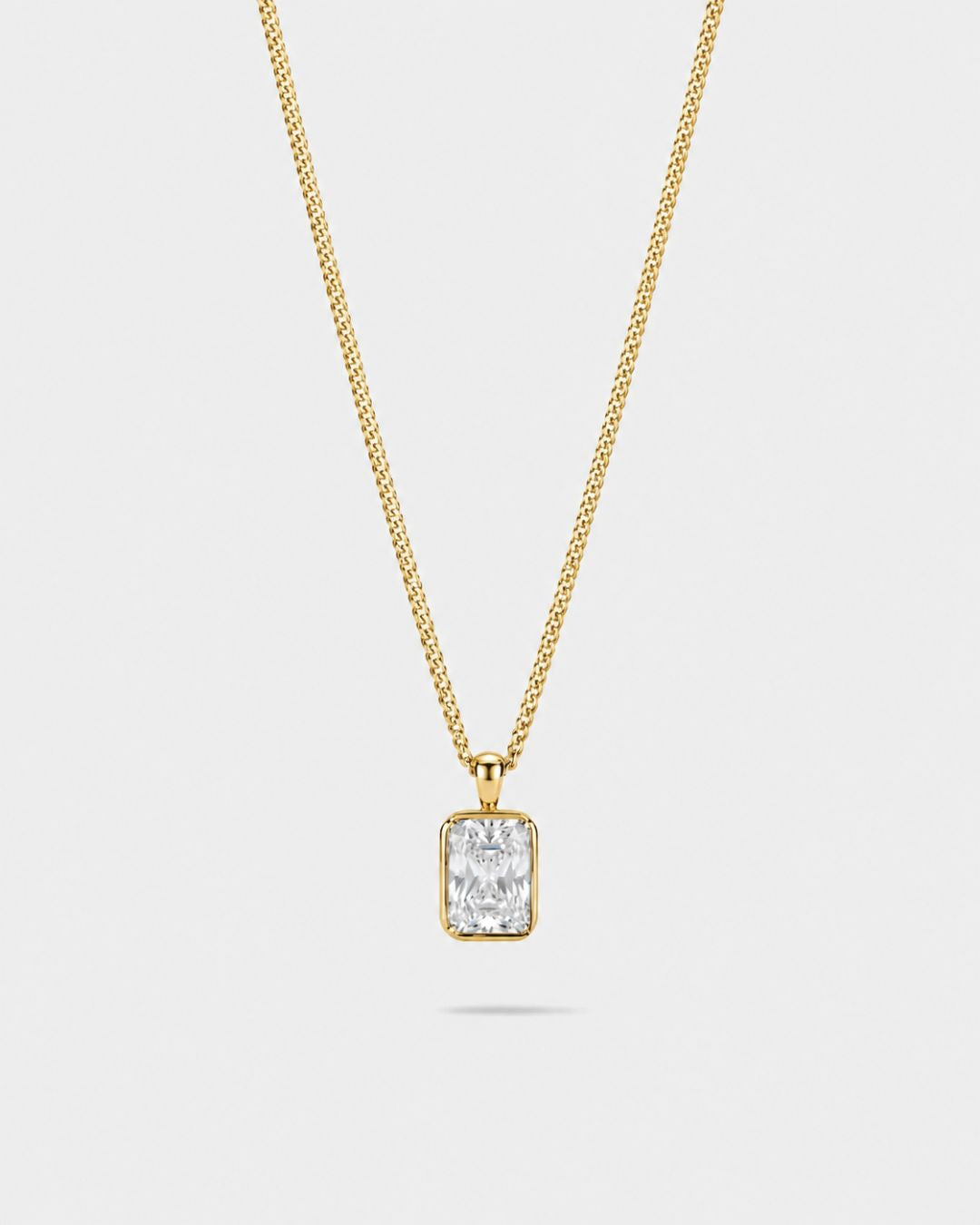 Moissanite Pendant Necklace | 1 Carat 18K Gold