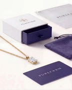 Moissanite Pendant Necklace | 1 Carat 18K Gold