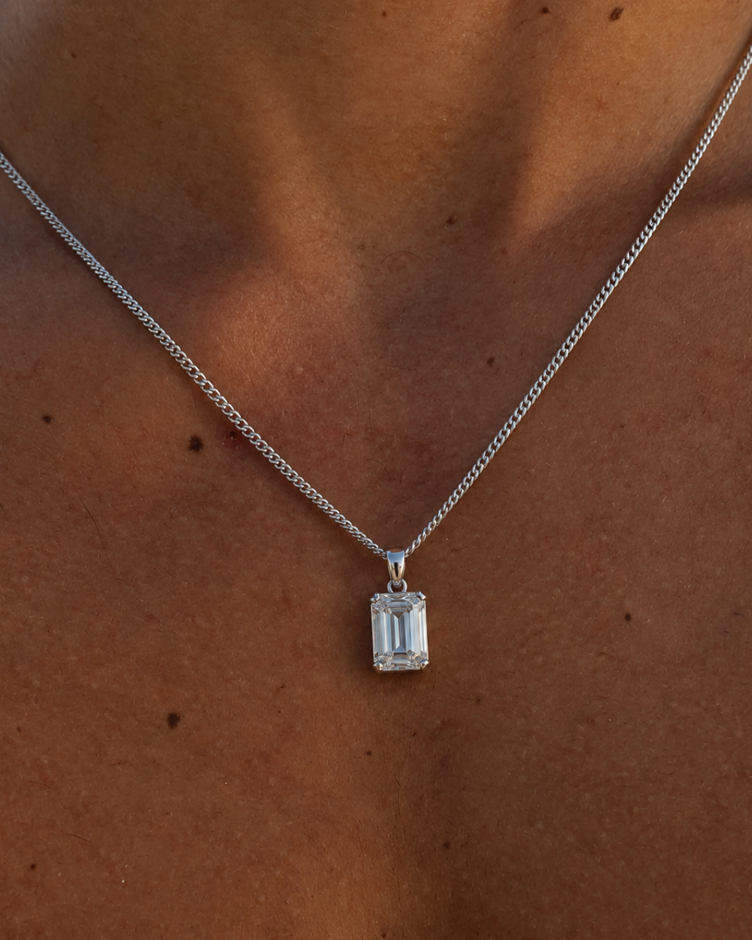 Moissanite Pendant Necklace | 2 Carat