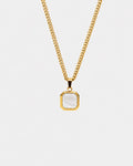 Mother of Pearl Pendant Necklace | Gold