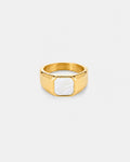 Mother of Pearl Signet Ring | Gold
