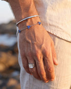 Medianoche Ring Perlmutt versilbert