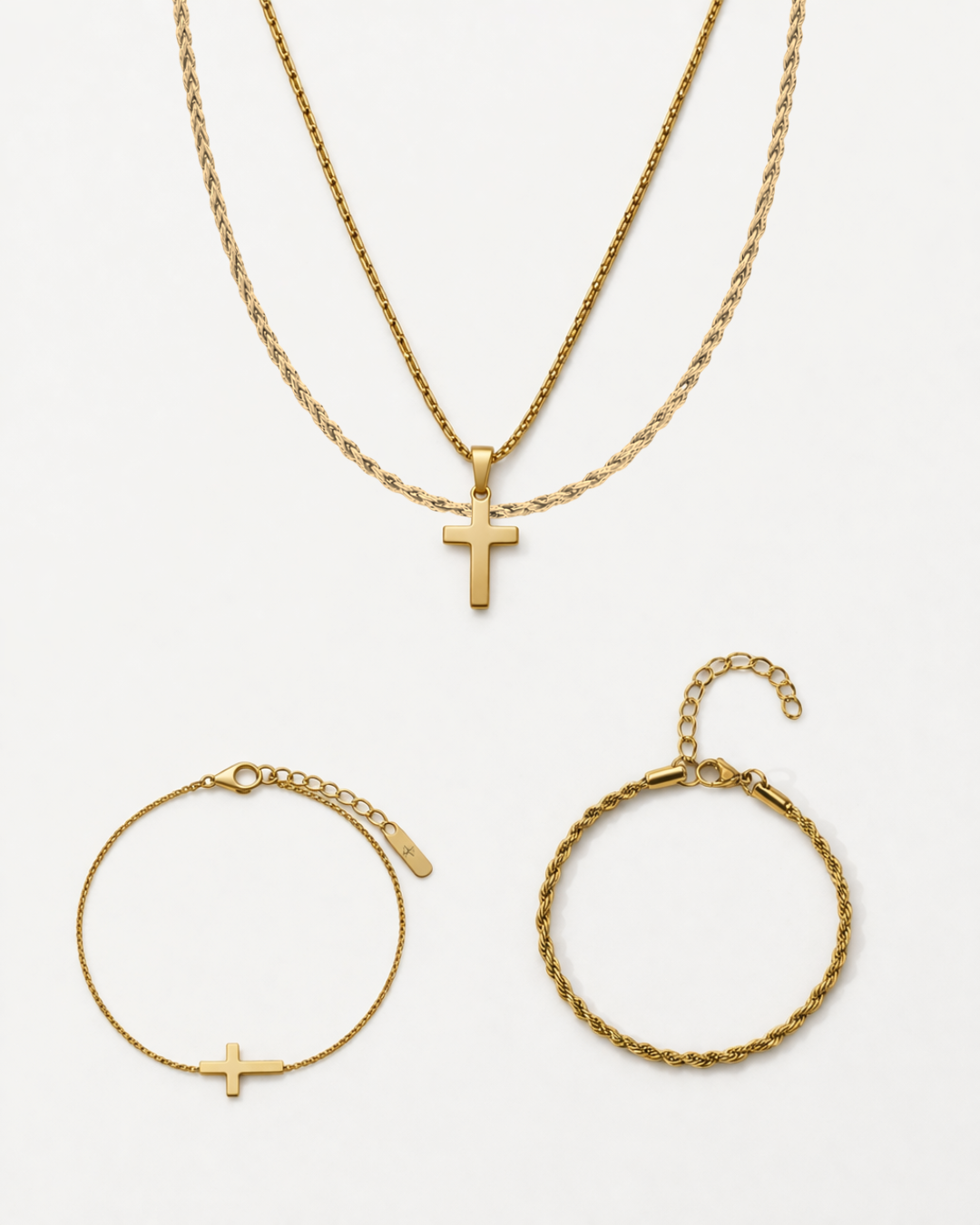 Minimal Cross x Tresse Acier Bundle I Gold