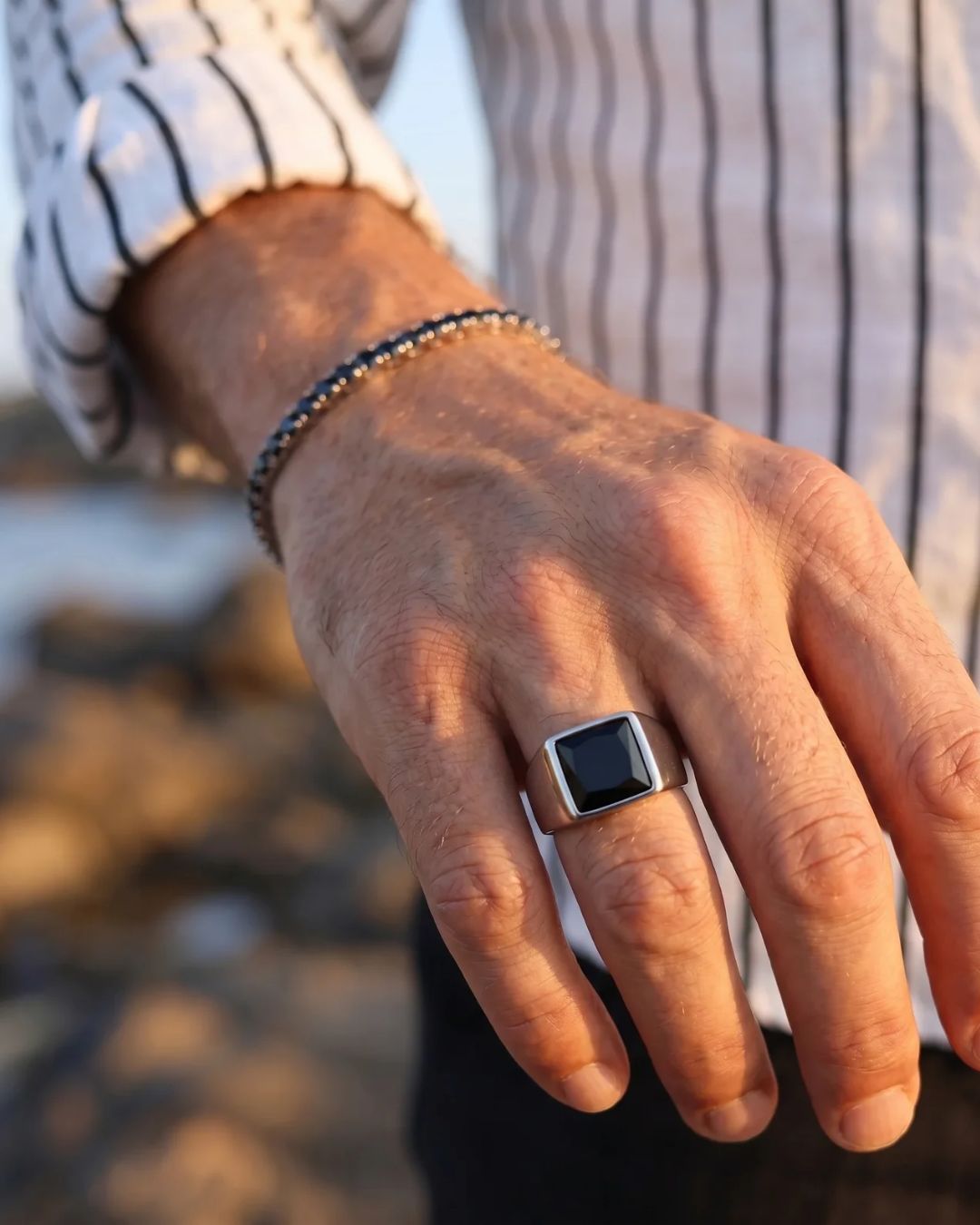 Onyx Ring | Titanium Steel