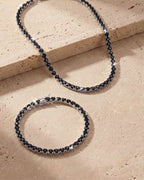 Obsidian Tennis Set I 4MM 