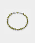 Peridot Tennis Bracelet | Silver