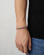 Tennis Bracelet | Rainbow Silver