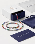 Tennis Necklace | Rainbow Silver