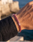 Rubis Éclat Bracelet | Red Moissanite