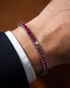 Rubis Éclat Bracelet | Red Moissanite