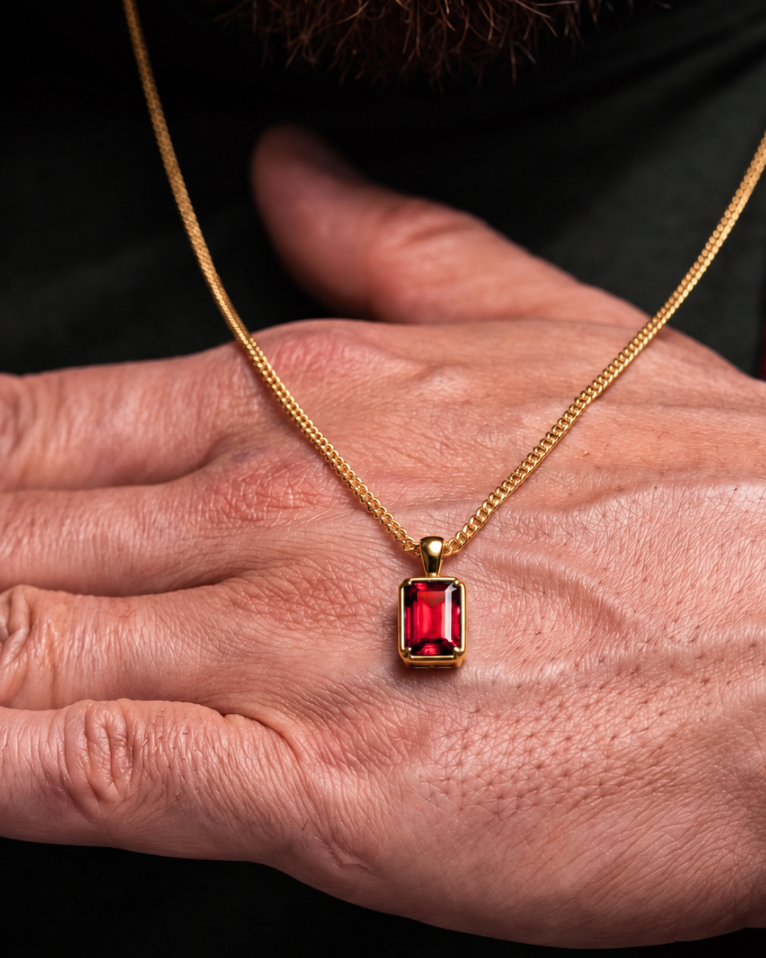 Ruby Pendant Necklace | 1 Carat 18K Gold