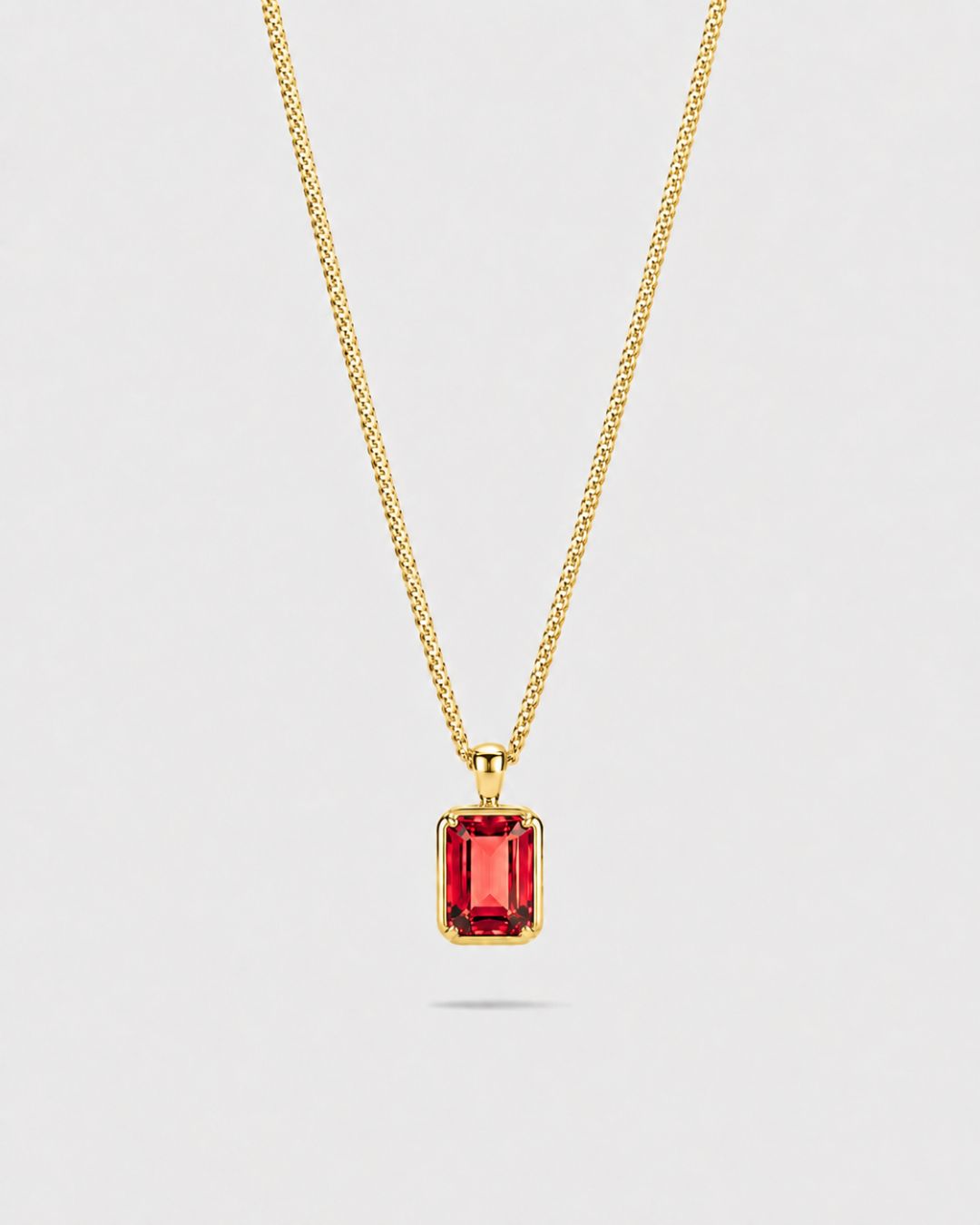 Ruby Pendant Necklace | 2 Carat 18K Gold