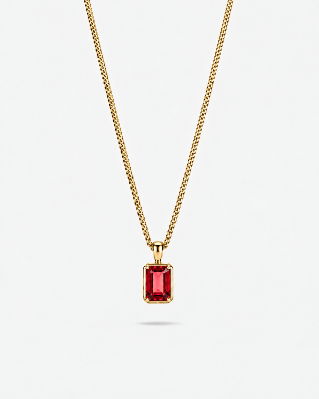 Ruby Pendant Necklace | 2 Carat 18K Gold