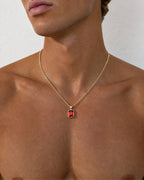 Ruby Pendant Necklace | 2 Carat 18K Gold