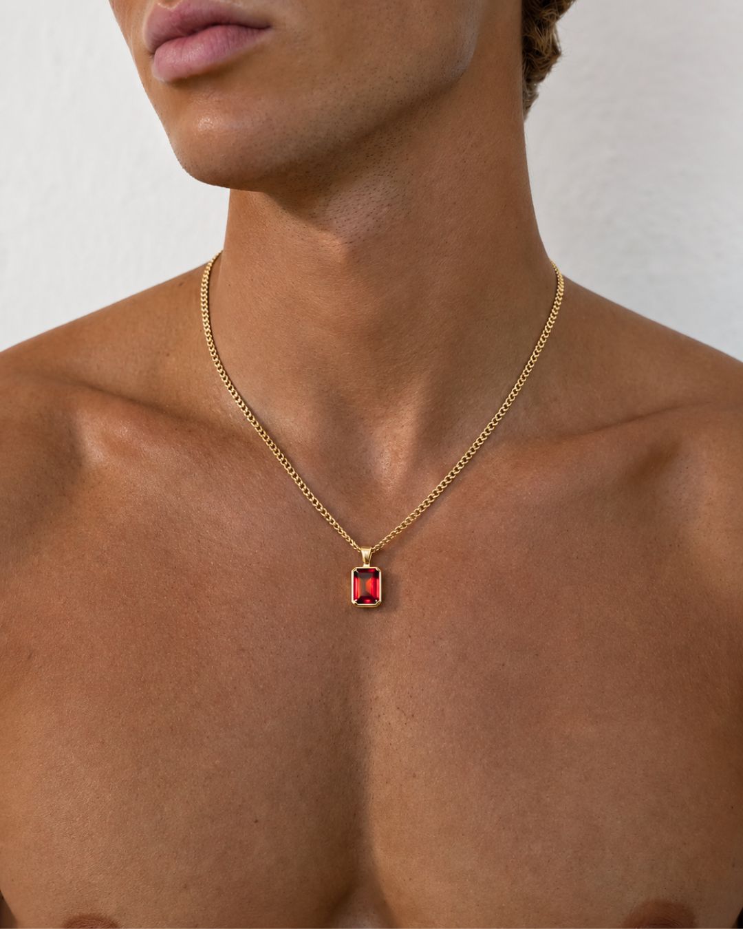 Ruby Pendant Necklace | 2 Carat 18K Gold