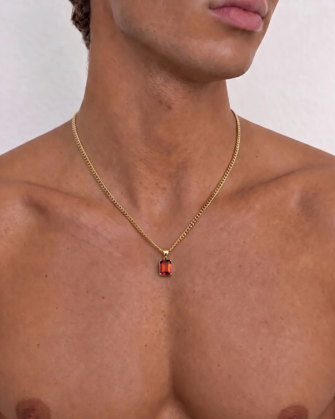 Ruby Pendant Necklace | 2 Carat 18K Gold