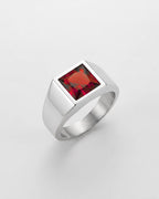 Ruby Ring | Titanium Steel