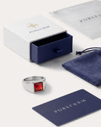 Ruby Ring | Titanium Steel