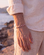 Ruby & Quartz Tennis Bracelet 4mm | Stainless Steel Silver