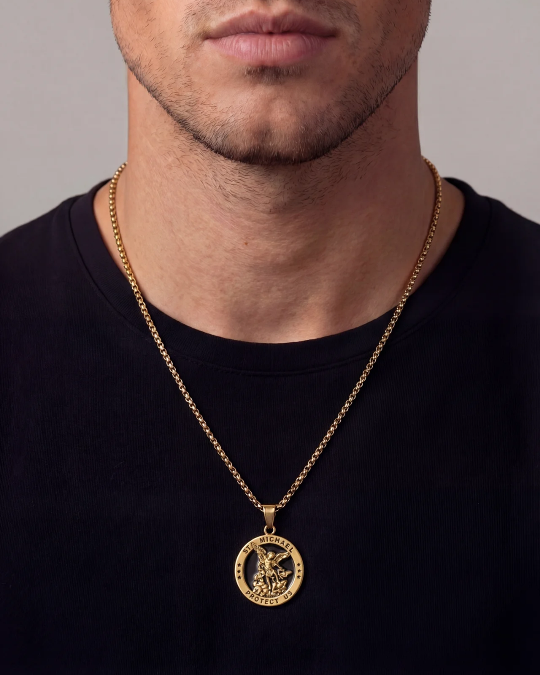 Collier de protection Saint Michel | Or