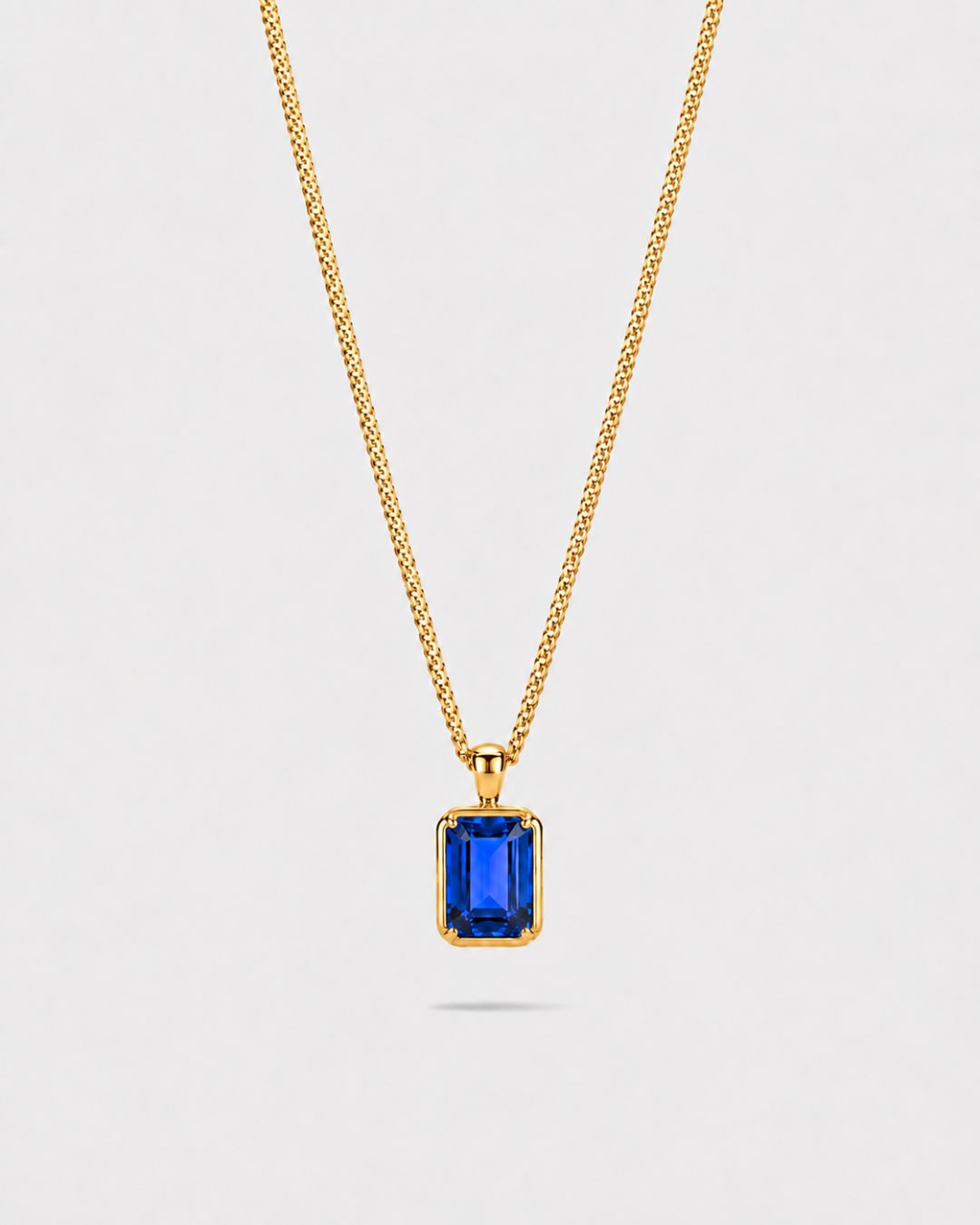 Sapphire Pendant Necklace | 2 Carat 18K Gold