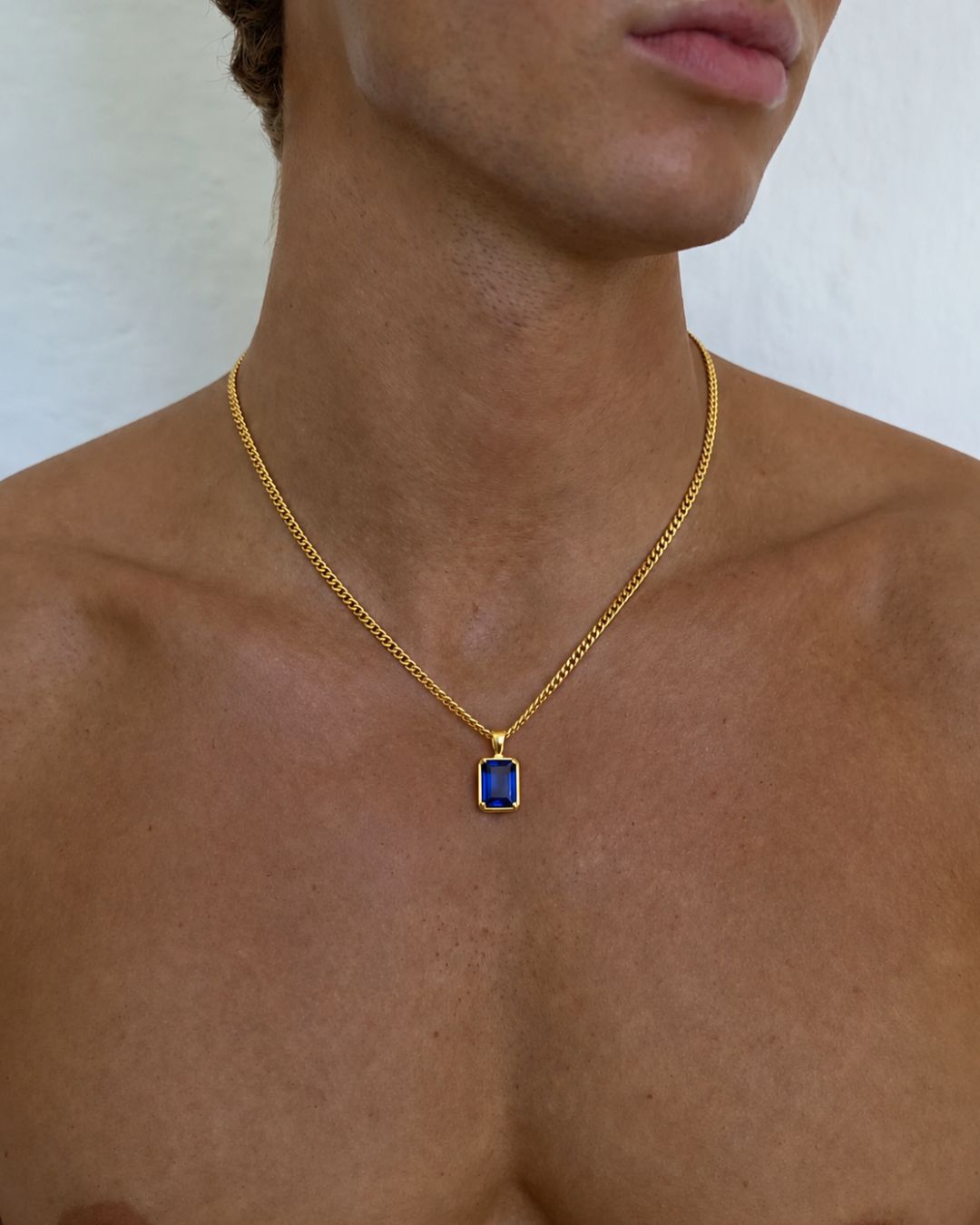 Sapphire Pendant Necklace | 2 Carat 18K Gold