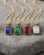 Sapphire Pendant Necklace | 2 Carat 18K Gold