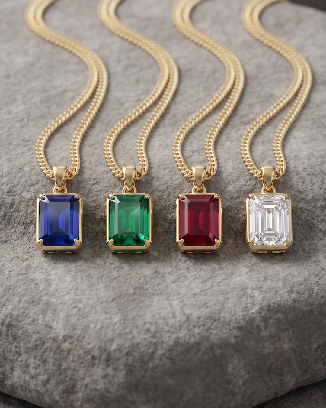 Sapphire Pendant Necklace | 2 Carat 18K Gold