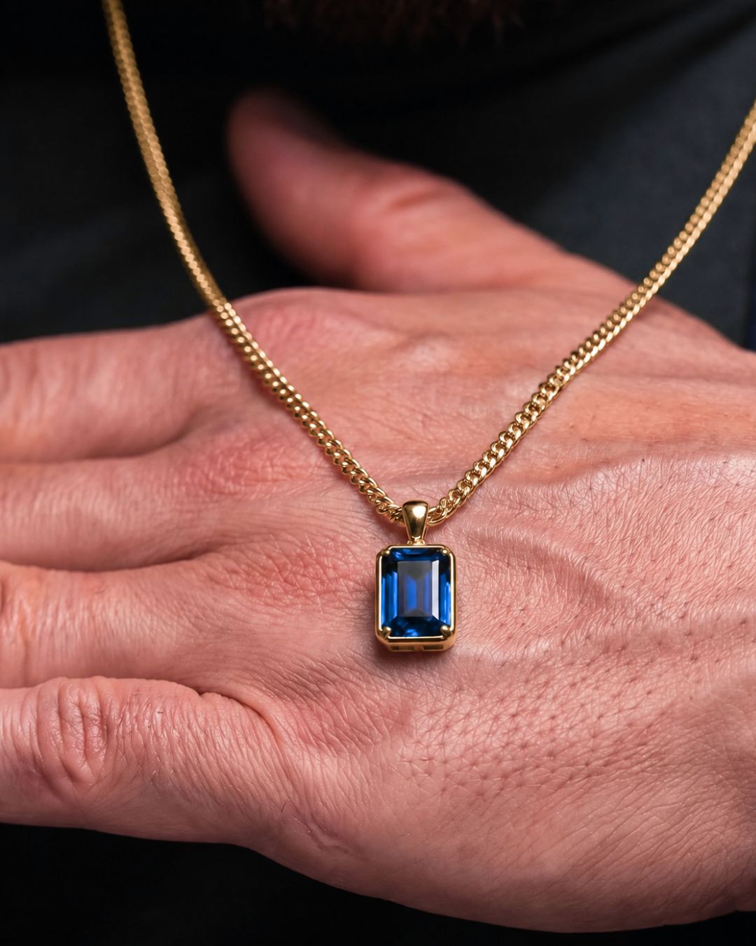 Sapphire Pendant Necklace | 2 Carat 18K Gold