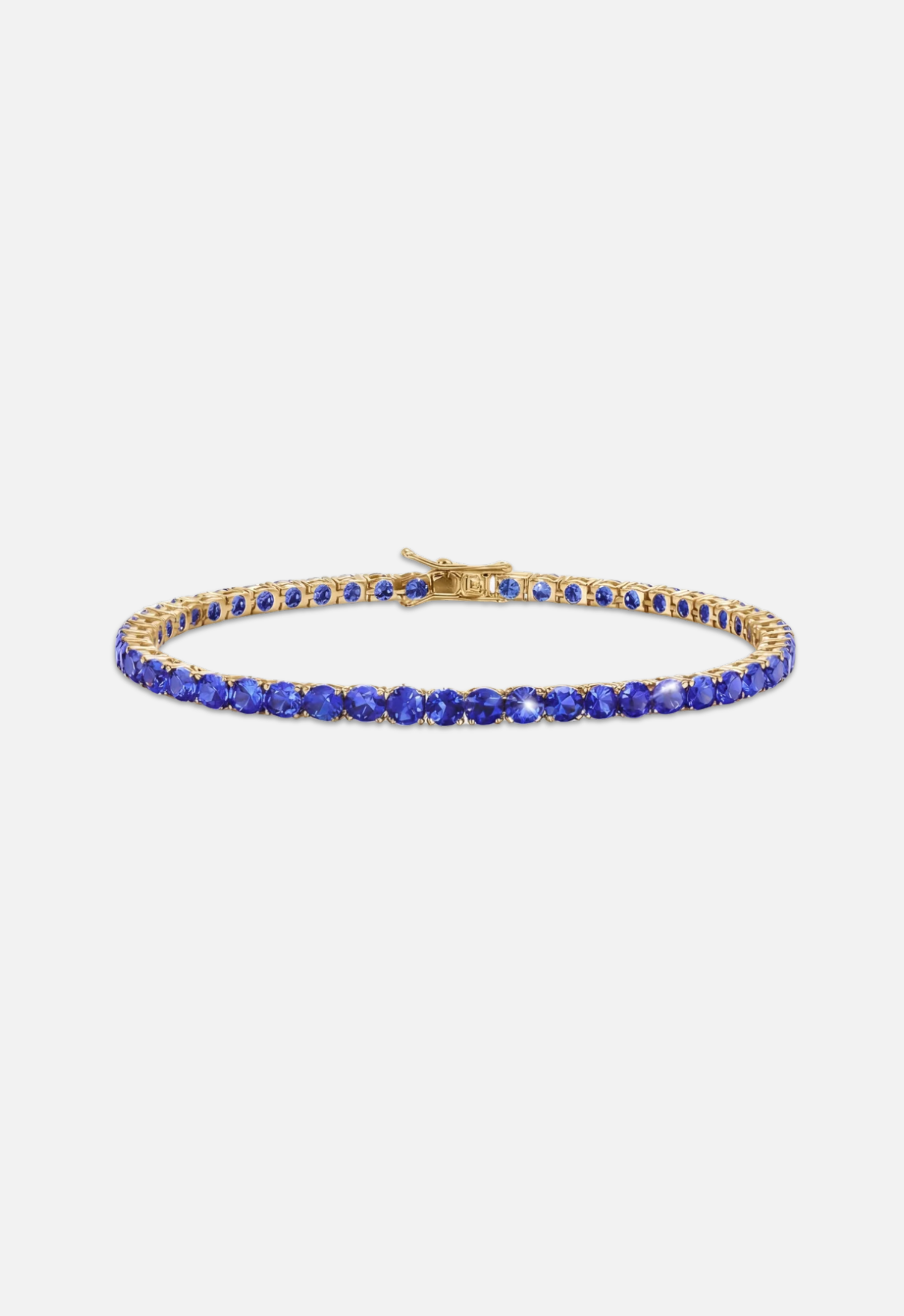 Sapphire Blue Tennis Bracelet I 18k Gold