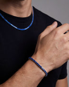 Ozeanblaues Tennisarmband I 4MM 