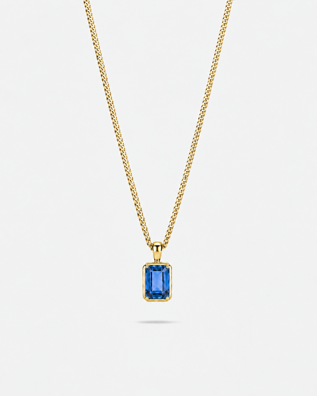 Sapphire Pendant Necklace | 2 Carat 18K Gold