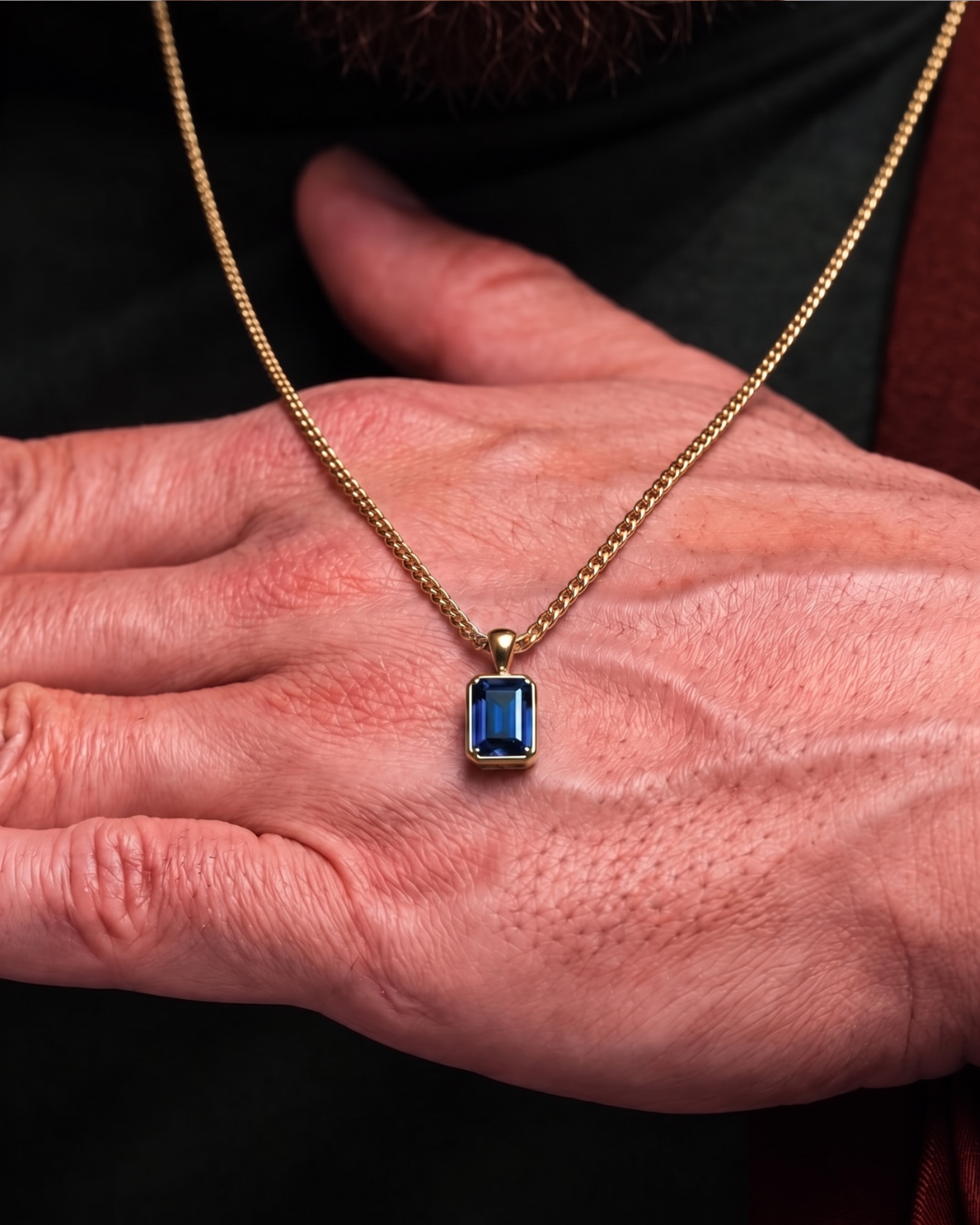 Sapphire Pendant Necklace | 2 Carat 18K Gold