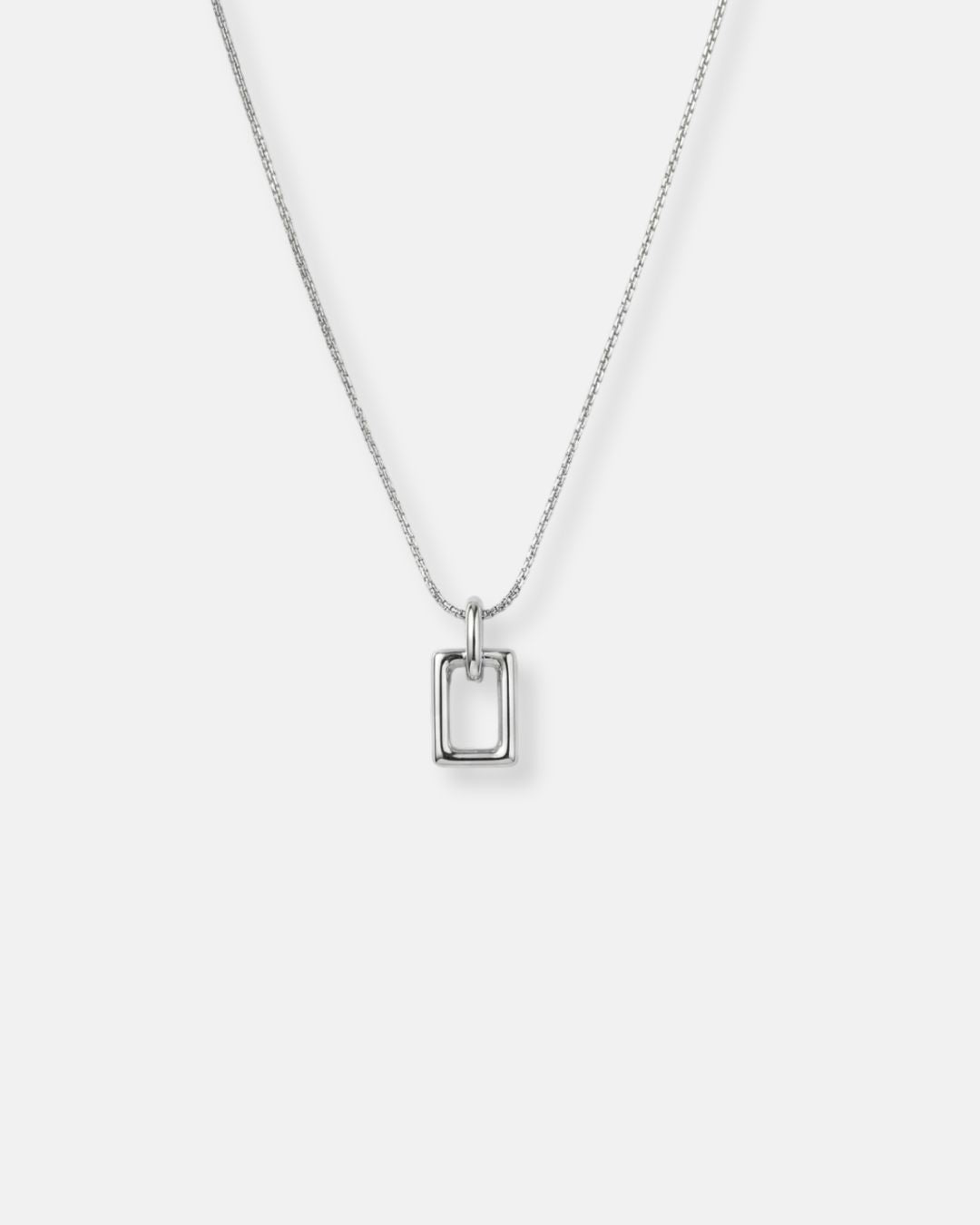 Silhouette Frame Necklace I Silver Plated