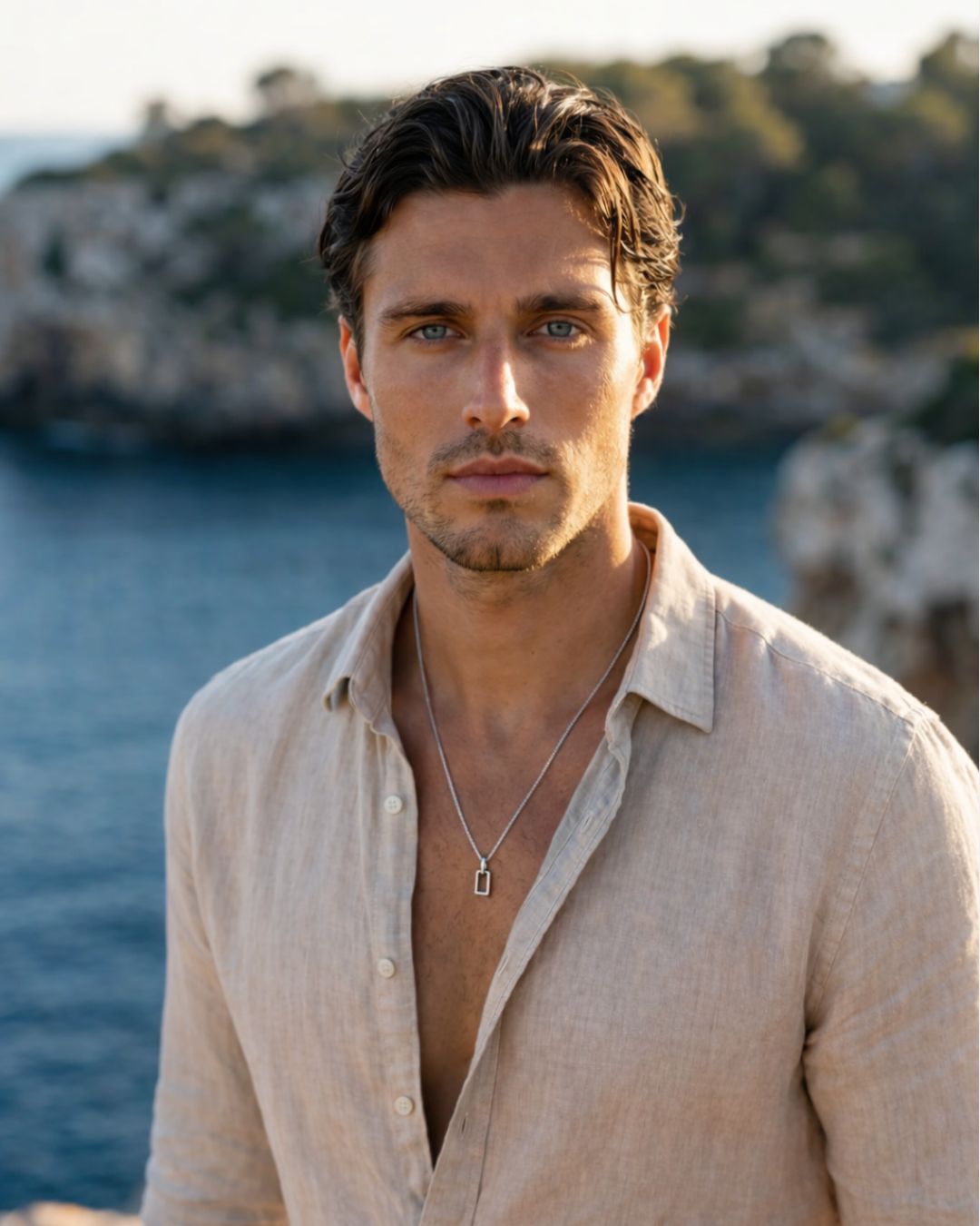 Silhouette Frame Necklace I Silver Plated