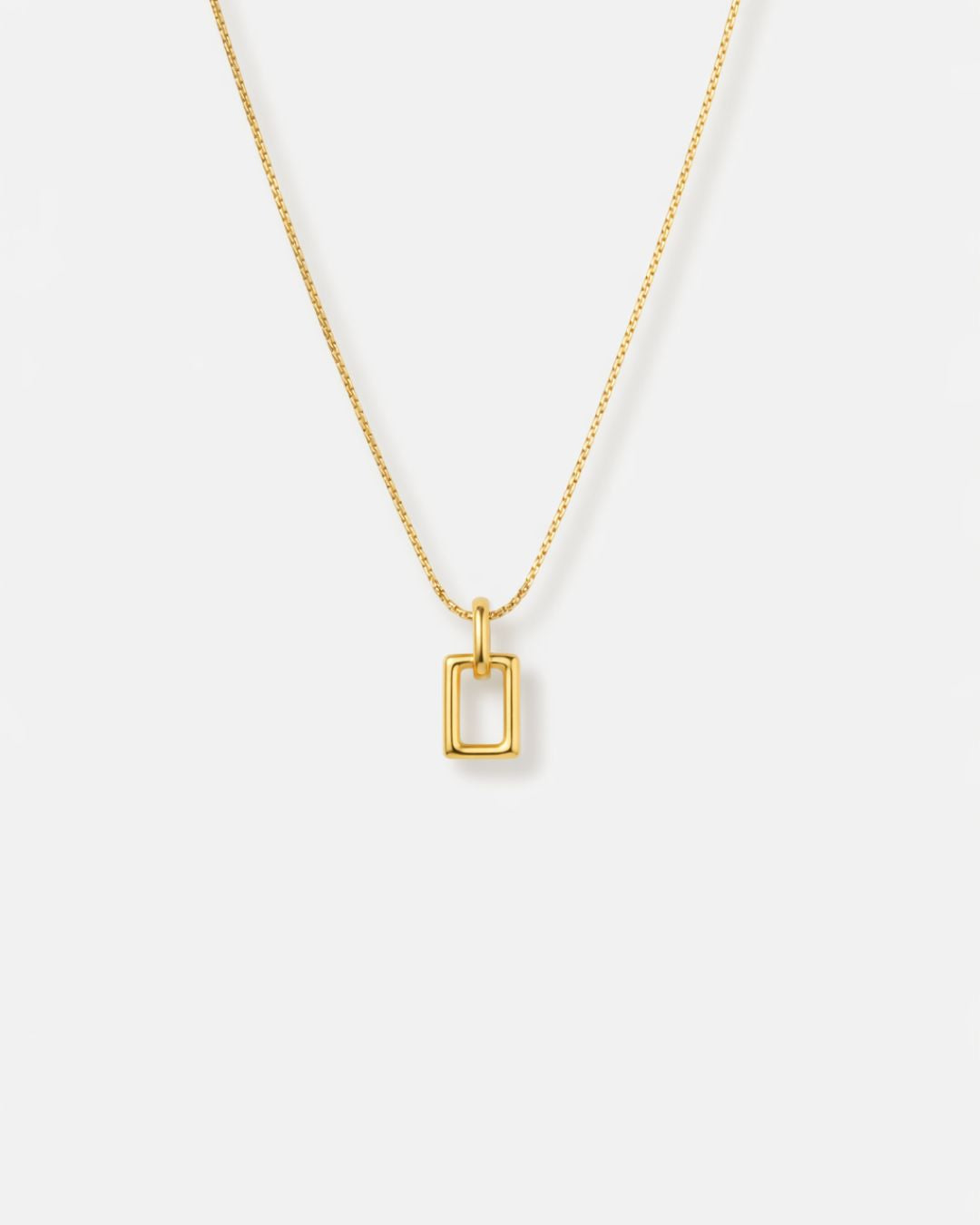 Silhouette Frame Necklace I Gold Plated