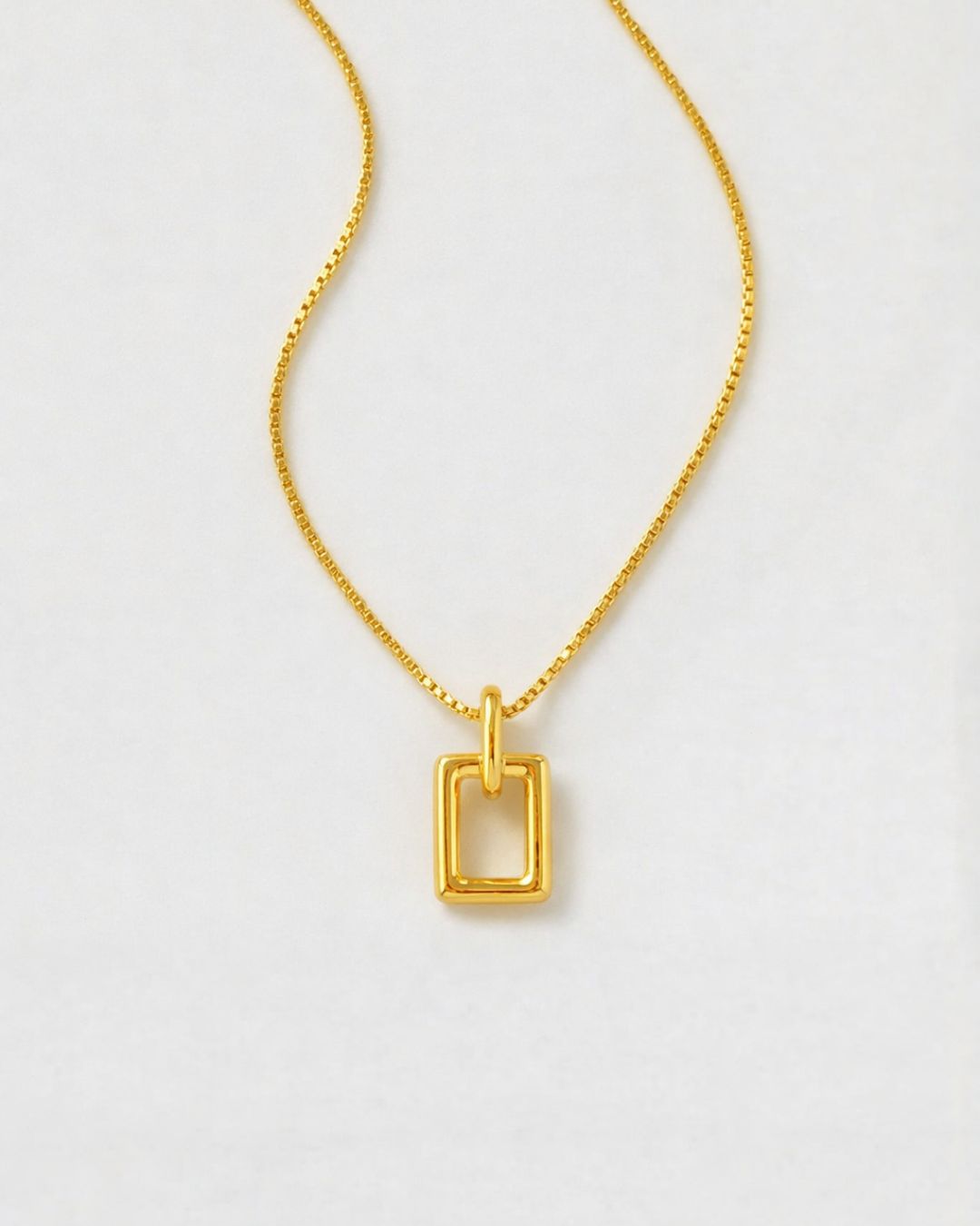 Silhouette Frame Necklace I Gold Plated