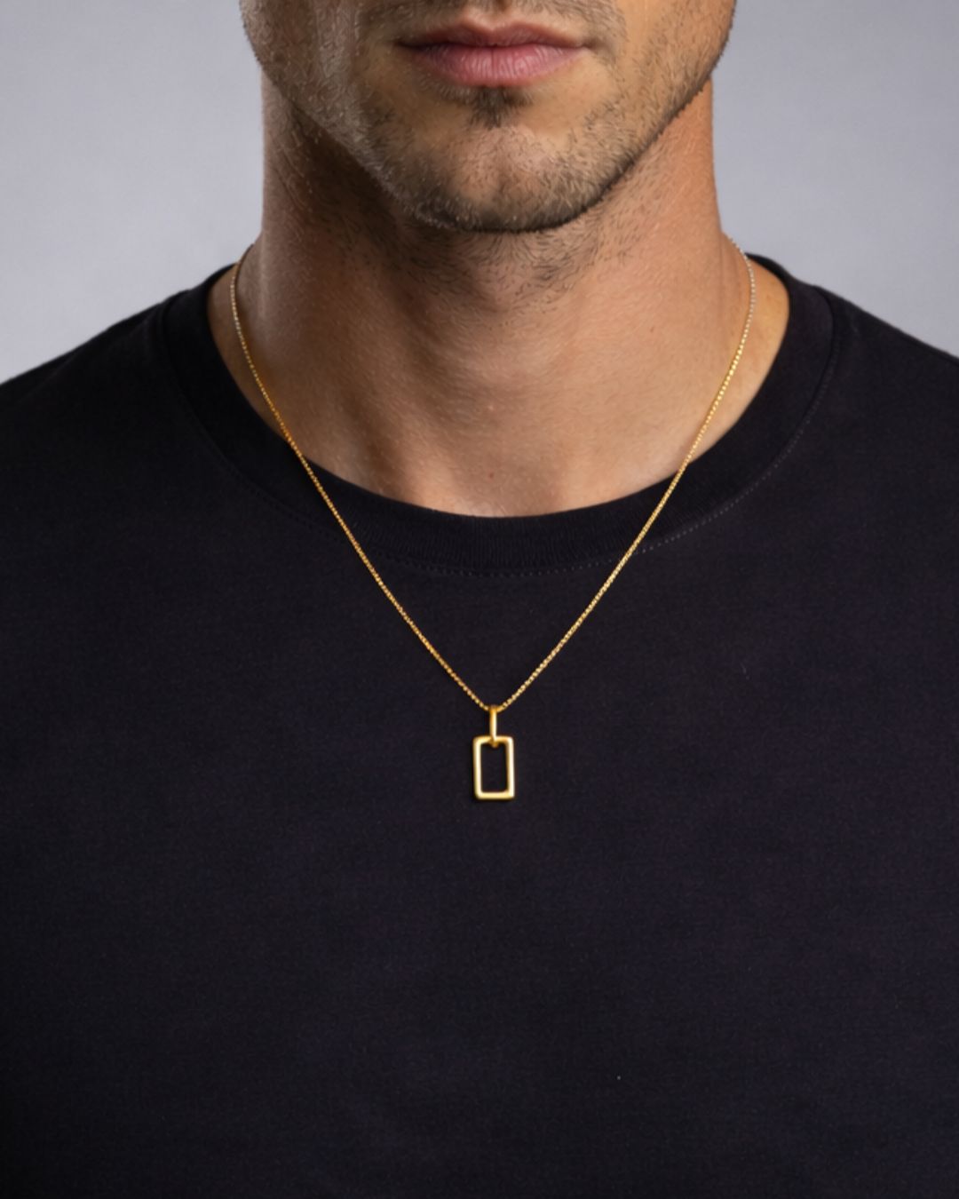 Silhouette Frame Necklace I Gold Plated