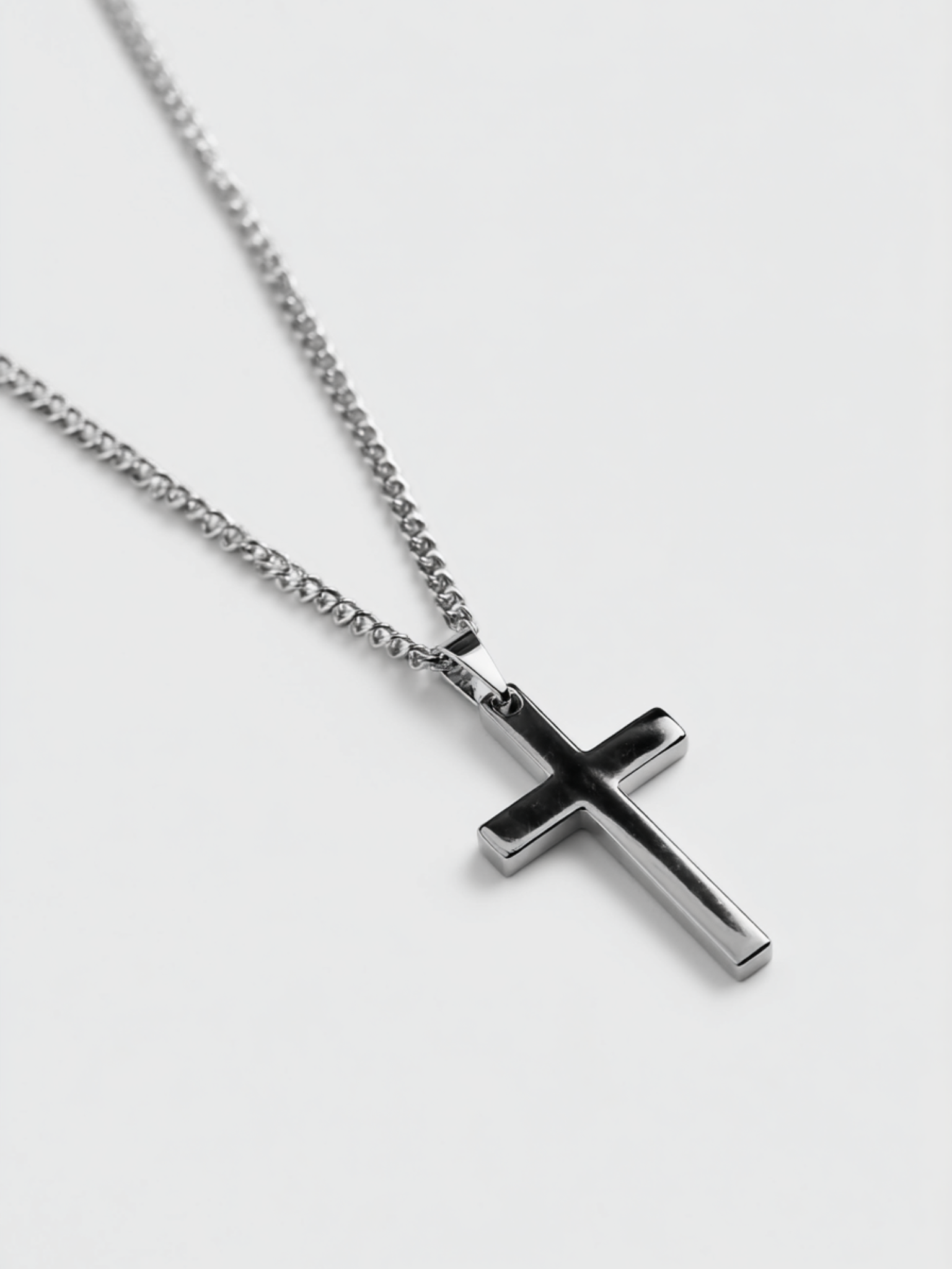 Necklace Platinum Ion-Plated Stainless Steel