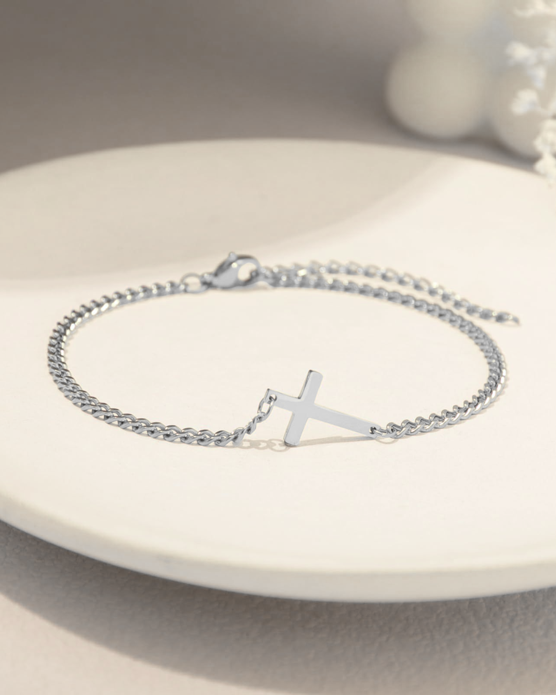 Bracelet Platinum Ion-Plated Stainless Steel