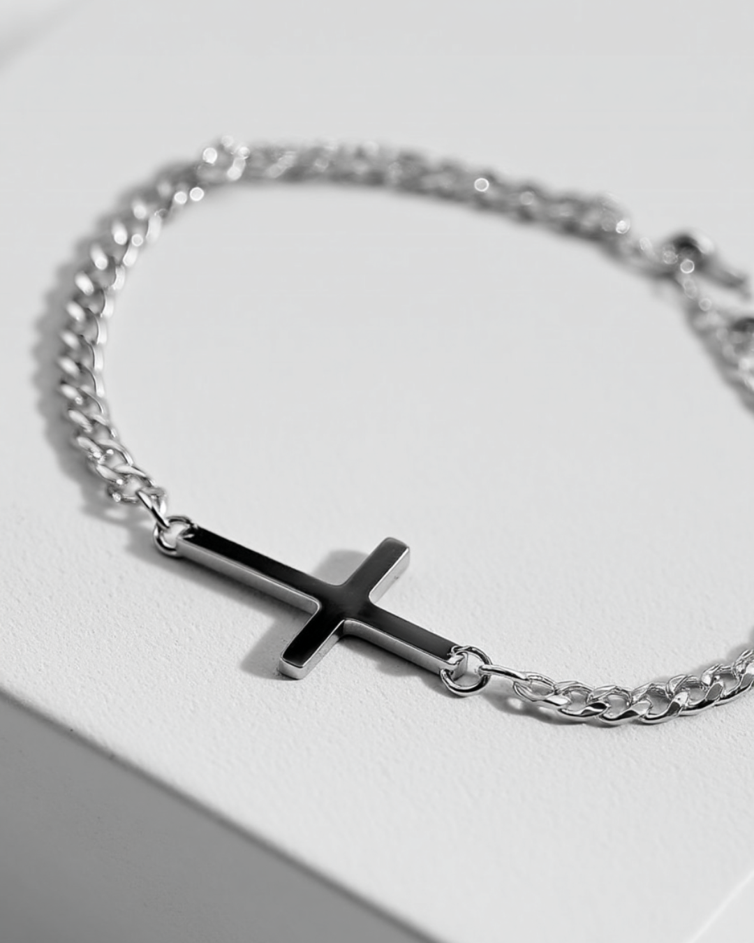 Bracelet Platinum Ion-Plated Stainless Steel