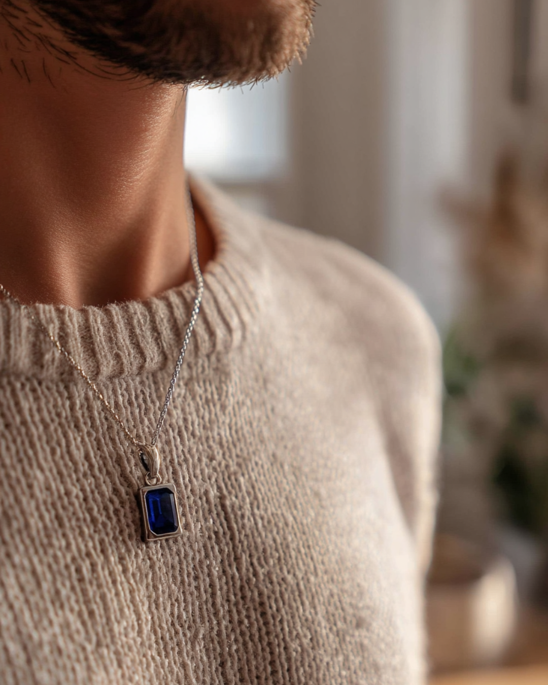 Necklace Sapphire blue