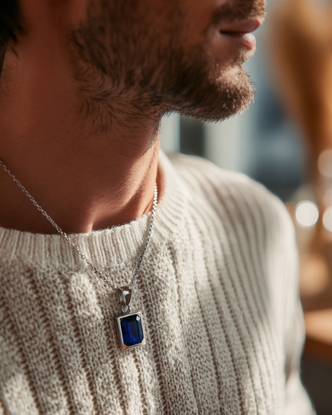 Necklace Sapphire blue