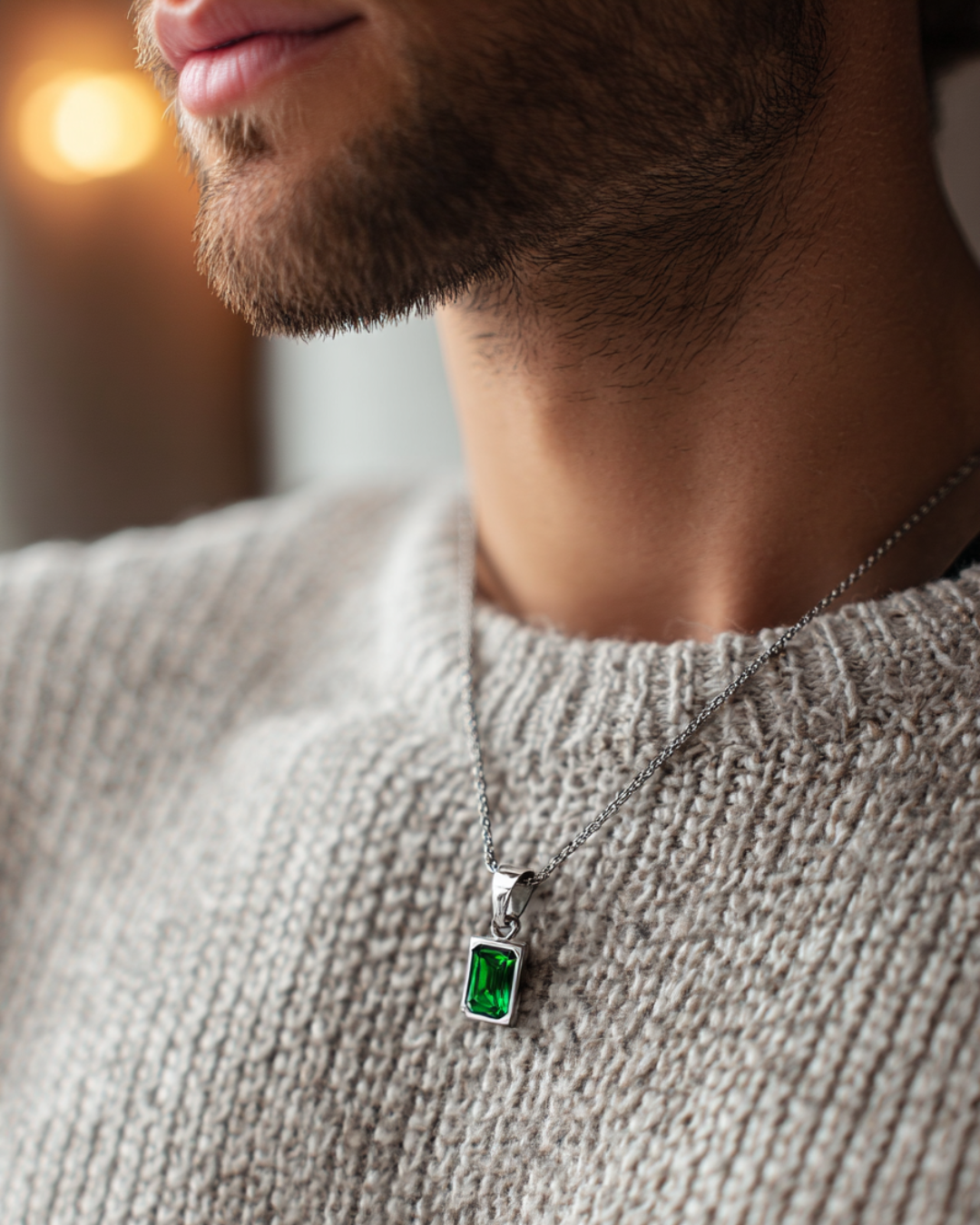 Necklace Emerald green