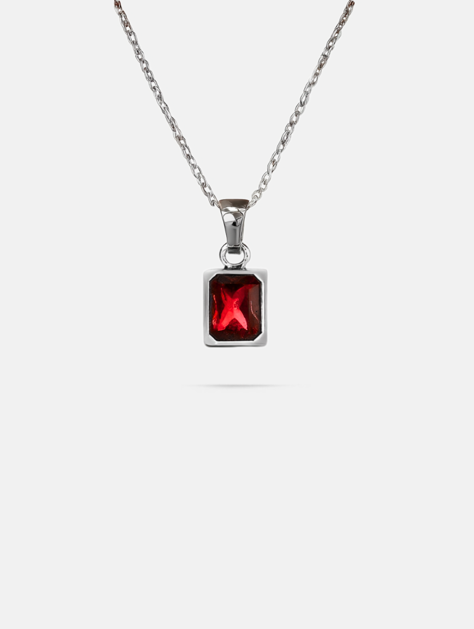 Necklace Crimson red