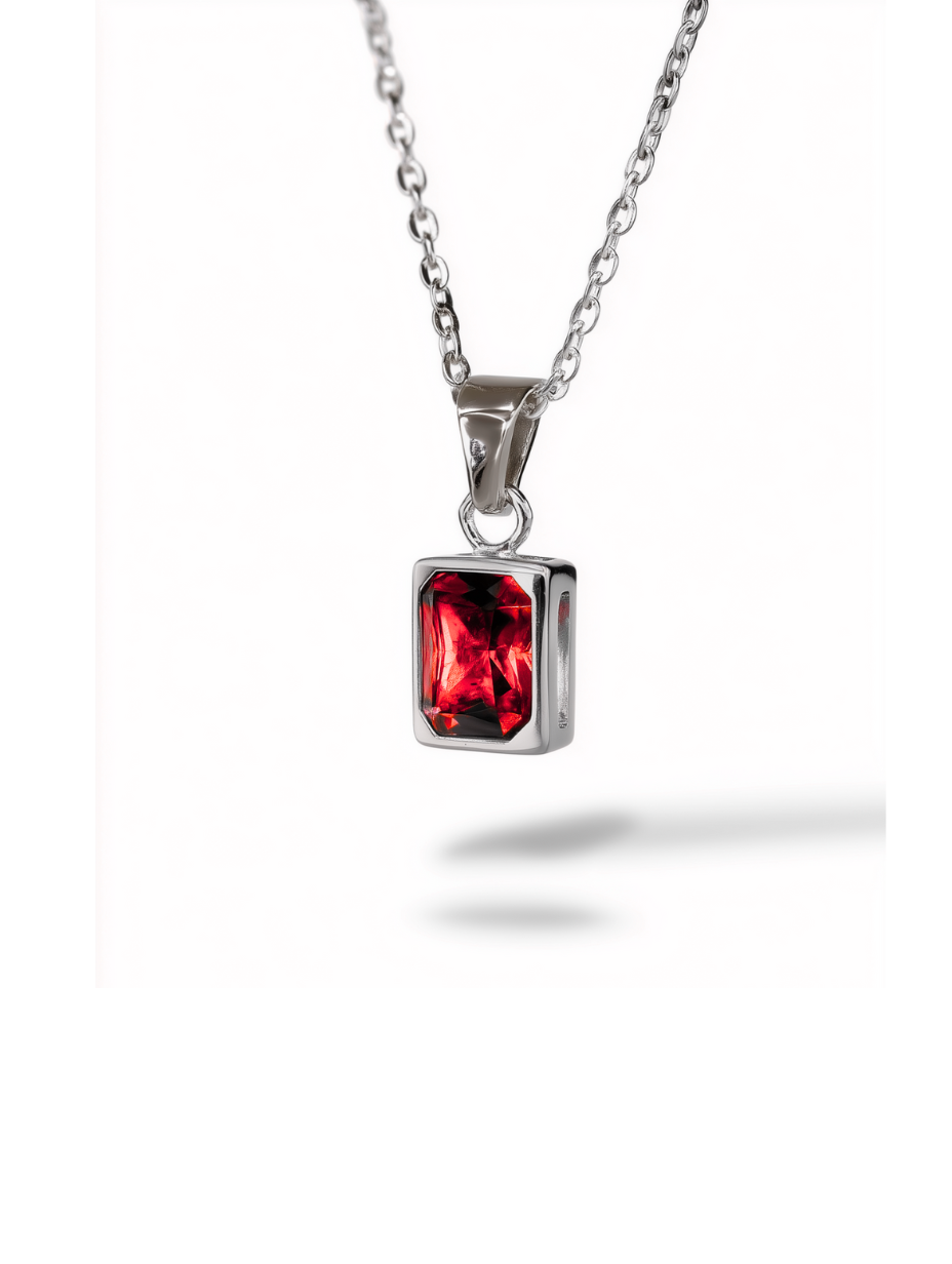 Necklace Crimson red